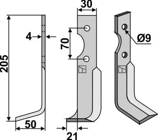 Fräsmesser 205x30mm, links